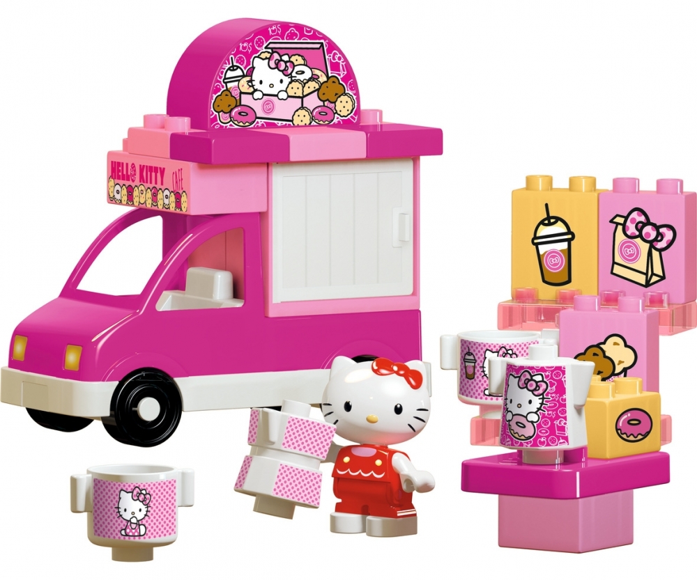 Stavebnice PlayBIG Bloxx Eiswagen BIG Hello Kitty se zmrzlinářsk