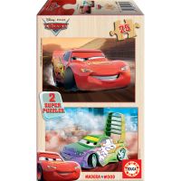 Dřevěné puzzle Cars 2 x 25 dílků - SKLADEM Dřevěné puzzle Cars 2 x 25 dílků - SKLADEM