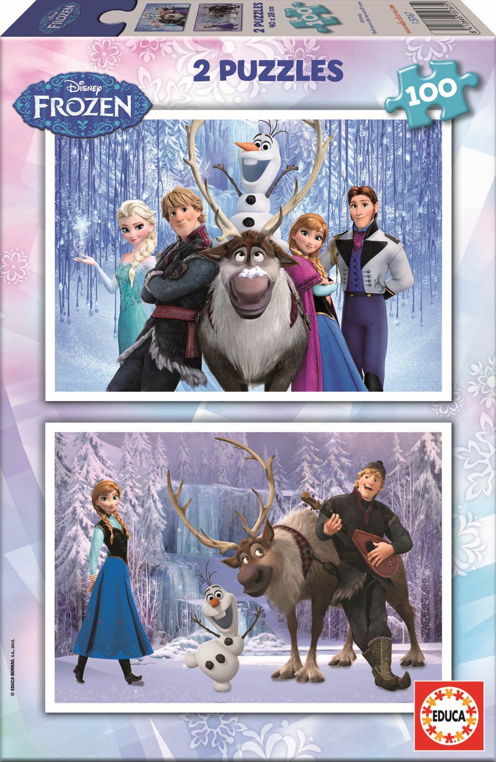 Puzzle Cardboard Frozen Ledové království, 2*100 ks-SKLADEM Puzzle Cardboard Frozen Ledové království, 2*100 ks-SKLADEM