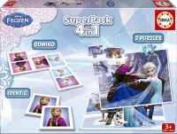 Superpack Ledové království Frozen 4v1 puzzle,domino,pexeso