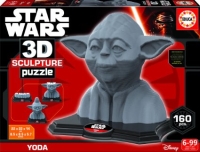 3D SCULPTURE sochařské puzzle - STAR WARS Yoda 160 dílů