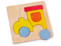 Dřevěné puzzle - dopravní prostředky - 4 ks - SKLADEM