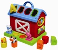 SHAPE SORTING BARN – Hrací domeček s písmenky (12m+) SHAPE SORTING BARN – Hrací domeček s písmenky (12m+)