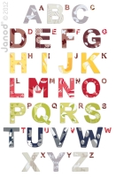 Dřevěné písmena ABCDeco Janod lepící 9 cm Dřevěné písmena ABCDeco Janod lepící 9 cm
