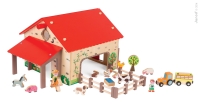 Dřevěná stavebnice Šťastná farma Wooden Worlds Janod s 19 Dřevěná stavebnice Šťastná farma Wooden Worlds Janod s 19