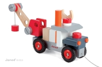Dřevěná magnetická stavebnice auto Redmaster Bricolo Janod s Dřevěná magnetická stavebnice auto Redmaster Bricolo Janod s