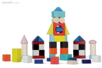 Dřevěné kostky Kubix - 50 Blocks Janod stavebnice od 2 let 50 Dřevěné kostky Kubix - 50 Blocks Janod stavebnice od 2 let 50