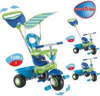 Tříkolka Smart Trike Fresh zelenomodrá pruhy+ DÁREK ZDARMA Tříkolka Smart Trike Fresh zelenomodrá pruhy+ DÁREK ZDARMA
