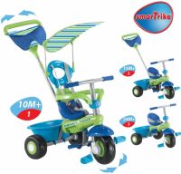 Tříkolka Smart Trike Fresh zelenomodrá pruhy+ DÁREK ZDARMA