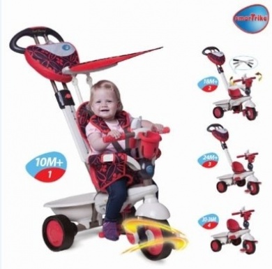 červeno-šedá tříkolka Dream Team Red Touch Steering červeno-šedá tříkolka Dream Team Red Touch Steering