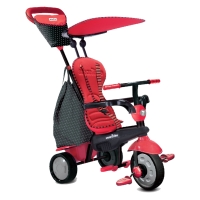 červeno-černá tříkolka Glow Touch Steering 4v1 Black&Red