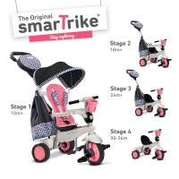 Tříkolka Deluxe Touch Steering 4v1 smarTrike se stříškou a