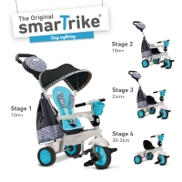 Tříkolka Deluxe Touch Steering 4v1 smarTrike se stříškou a Tříkolka Deluxe Touch Steering 4v1 smarTrike se stříškou a