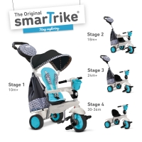 Tříkolka Deluxe Touch Steering 4v1 smarTrike se stříškou a