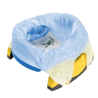 POTETTE PLUS® 2v1-cestovní nočník/redukce na WC-modrý/žlutý