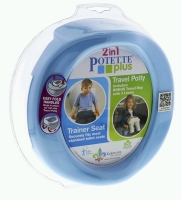 POTETTE PLUS® 2v1-cestovní nočník/redukce na WC-sv. modrý/modrý POTETTE PLUS® 2v1-cestovní nočník/redukce na WC-sv. modrý/modrý