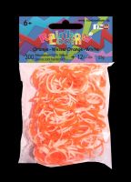 Rainbow Loom® Original-gumičky-300ks-oranžová-bílé-SKLADEM