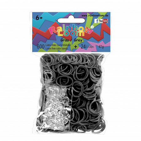 Rainbow Loom® Original-gumičky-600ks- šedá-SKLADEM