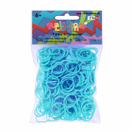 Rainbow Loom® Original-gumičky-600ks-tyrkys plná- SKLADEM