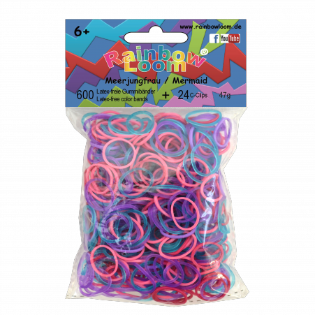 Rainbow Loom® Original-gumičky-600ks-mix mořská panna Rainbow Loom® Original-gumičky-600ks-mix mořská panna