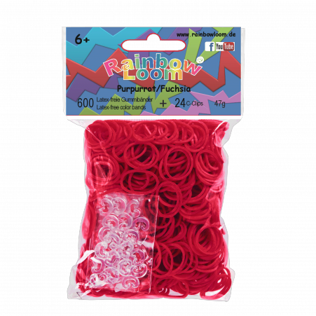 Rainbow Loom® Original-gumičky-600ks- fuchsia-SKLADEM