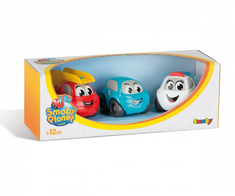 VP Záchranářská autíčka Vroom Planet Smoby 3 ks délka 7 cm VP Záchranářská autíčka Vroom Planet Smoby 3 ks délka 7 cm
