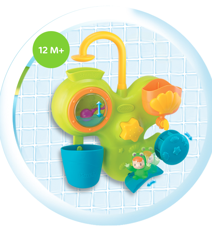 Cotoons Aquapark do vany s 2 přísavkami, žabkou a rybkou Cotoons Aquapark do vany s 2 přísavkami, žabkou a rybkou