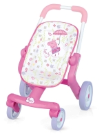 Kočárek pro panenku Peppa Pig Smoby s otočnými kolečky (53, Kočárek pro panenku Peppa Pig Smoby s otočnými kolečky (53,