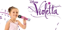 černo-bílý elektronický mikrofon Violetta se zvuky- černo-bílý elektronický mikrofon Violetta se zvuky-
