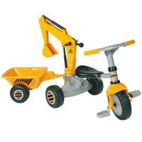 Tříkolka Builder s bagrovací lžící a vozíkem Tříkolka Builder s bagrovací lžící a vozíkem