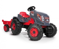 Traktor šlapací Stronger XXL Smoby s přívěsem šedo-červený