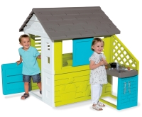 Dětský domeček Pretty Blue Smoby s letní kuchyňkou Dětský domeček Pretty Blue Smoby s letní kuchyňkou