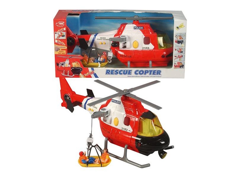 Dickie Záchranářská helikoptéra, 46 cm, na baterie - Kliknutím na obrázek zavřete