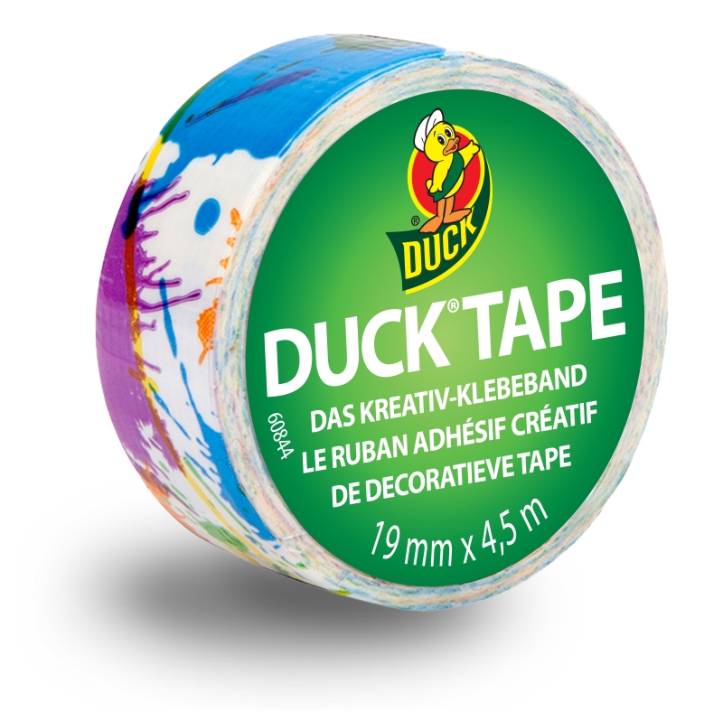 Páska Duck Tape® Duckling Paint Splatter - SKLADEM - Kliknutím na obrázek zavřete