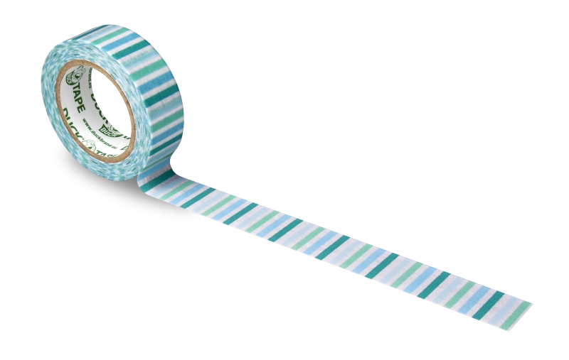 Washi páska Duck Tape® Blue Stripes - SKLADEM - Kliknutím na obrázek zavřete
