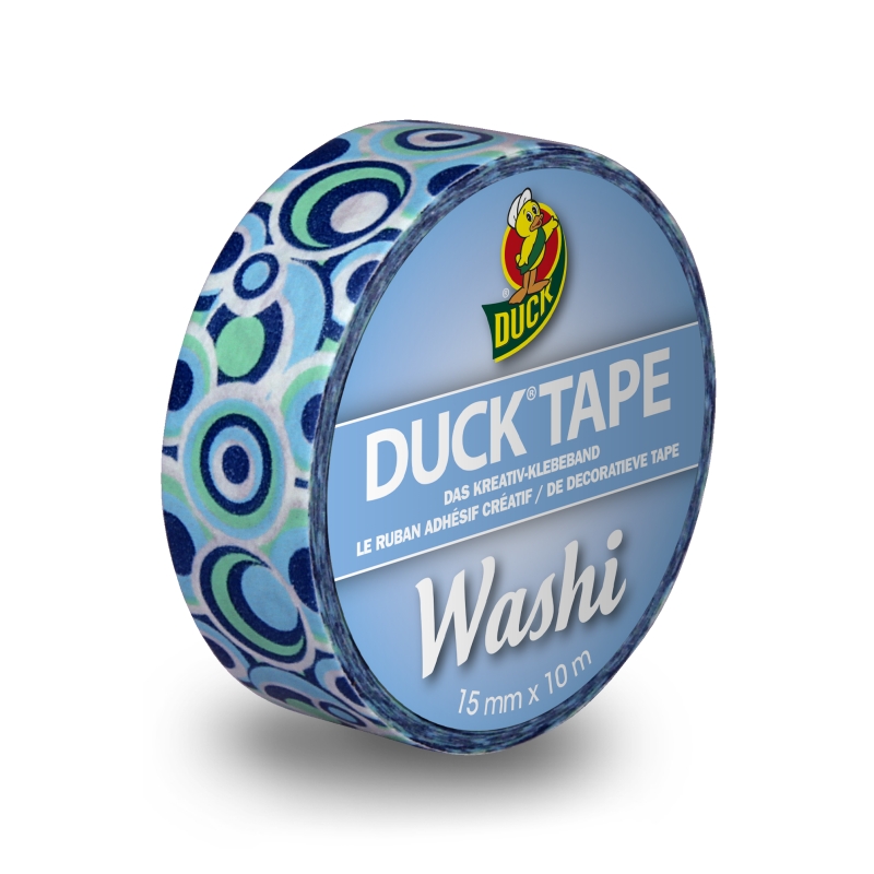 Washi páska Duck Tape® Retro Blue - SKLADEM - Kliknutím na obrázek zavřete
