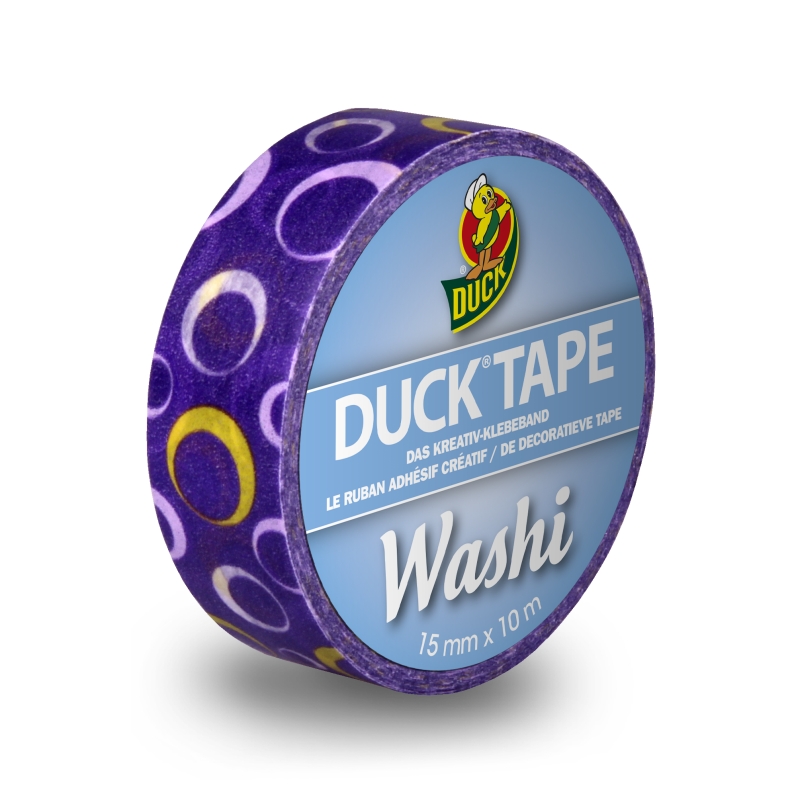 Washi páska Duck Tape® Purple Circle - SKLADEM - Kliknutím na obrázek zavřete