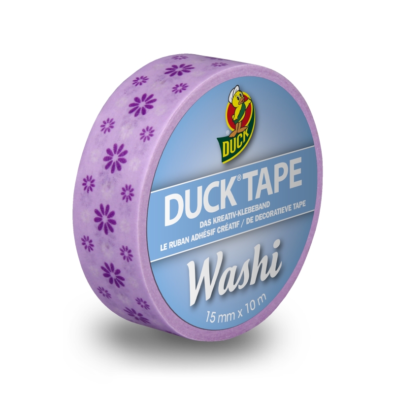 Washi páska Duck Tape® Purple Flower - SKLADEM - Kliknutím na obrázek zavřete
