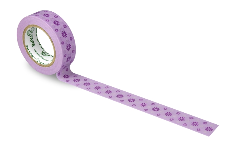 Washi páska Duck Tape® Purple Flower - SKLADEM - Kliknutím na obrázek zavřete