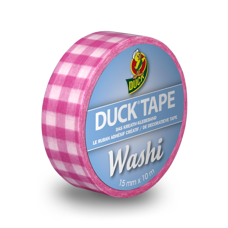 Washi páska Duck Tape® Pink Check - SKLADEM - Kliknutím na obrázek zavřete