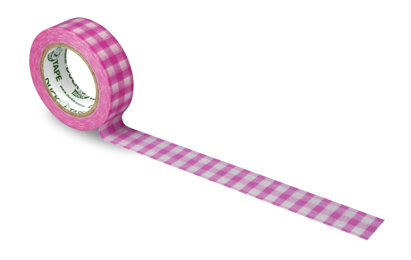 Washi páska Duck Tape® Pink Check - SKLADEM - Kliknutím na obrázek zavřete