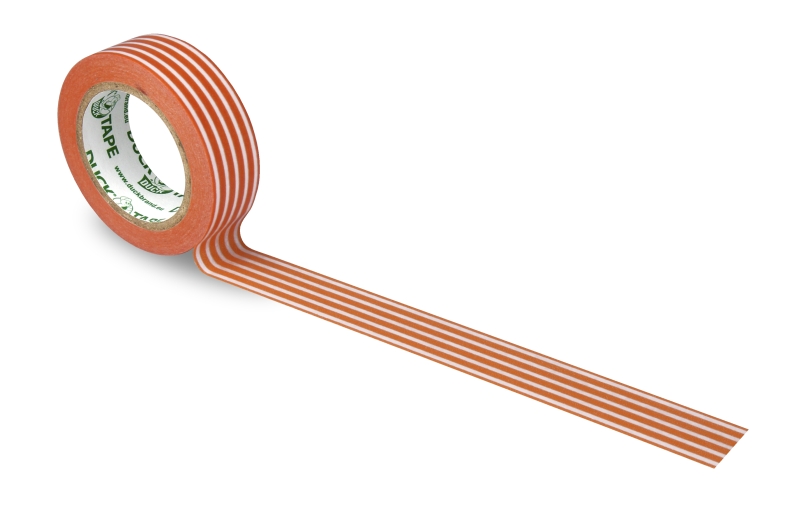 Washi páska Duck Tape® Orange Stripes - SKLADEM - Kliknutím na obrázek zavřete
