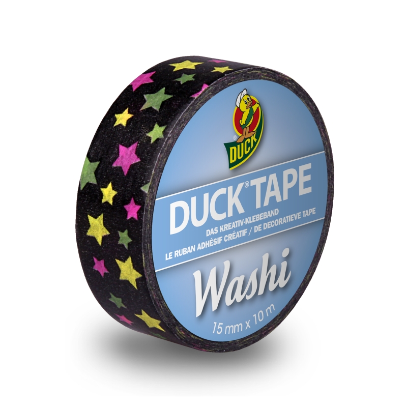 Washi páska Duck Tape® Neon Stars - SKLADEM - Kliknutím na obrázek zavřete