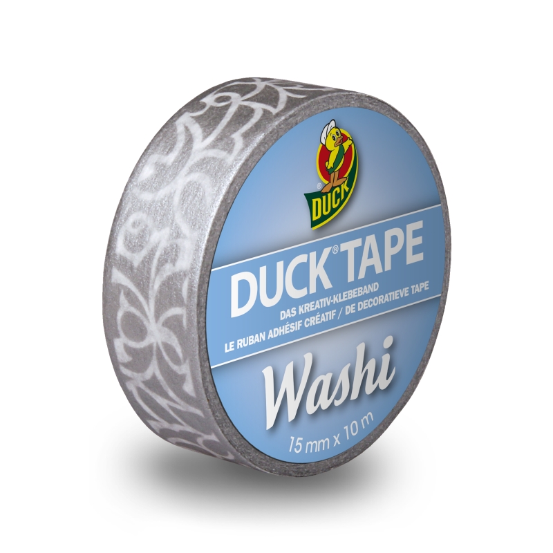 Washi páska Duck Tape® Silver Cirrus - SKLADEM - Kliknutím na obrázek zavřete