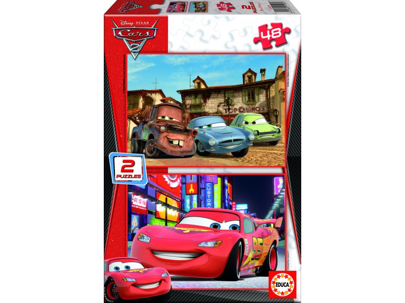 Puzzle Cars 2 x 48 dílků - Kliknutím na obrázek zavřete