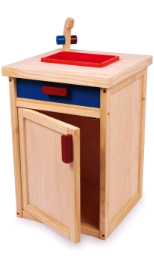 Dětský dřevěný kuchyňský dřez - Kliknutím na obrázek zavřete