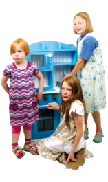 Dřevěná dětská kuchyňka Blue - Kliknutím na obrázek zavřete