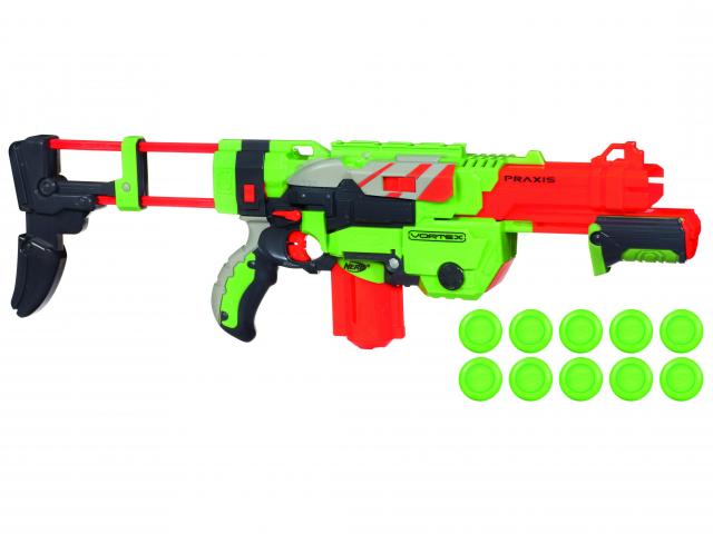 NERF - vortex praxis - samopal se zásobníkem - Kliknutím na obrázek zavřete