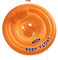 Plovací sedátko do vody - oranžová - (1-2 roky)-SKLADEM - Kliknutím na obrázek zavřete