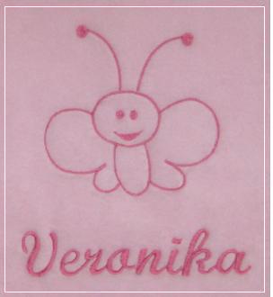 Deka fleece s výšivkou jména Deniska - SKLADEM - Kliknutím na obrázek zavřete
